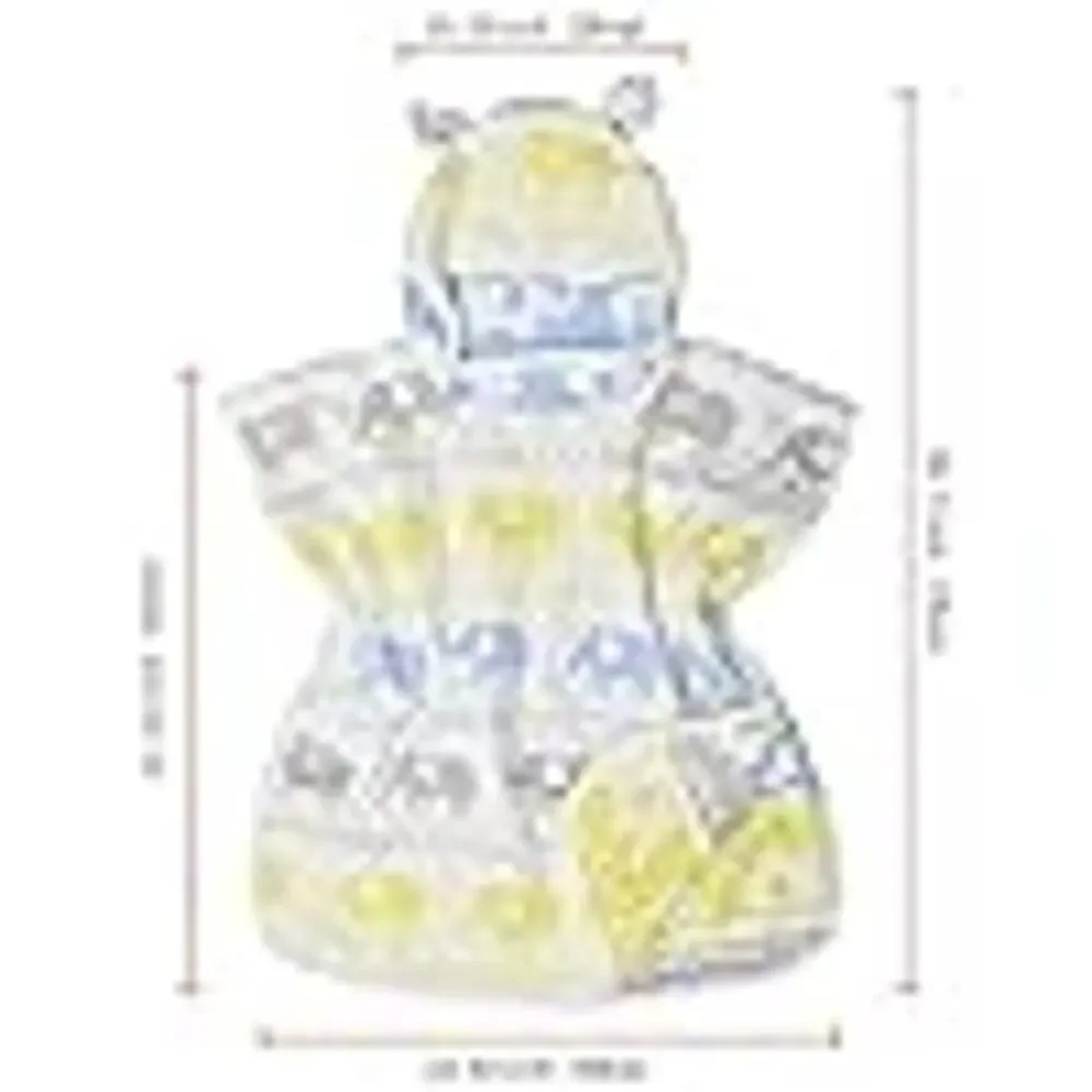 Soft Hooded Toddler Bath Towel, High-quality Cotton Bathrobe Elephant Design